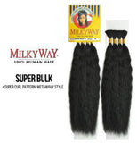 Milky way 100% human hair super bulk 18"