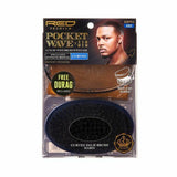 RED BY KISS POCKET WAVE X BOW WOW MIXED BOAR BRISTLES CURVED WAVE BRUSH WITH CASE
