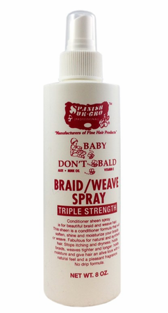 Baby don’t be bald braid/weave spray