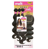 Janet Collection Melt 100% Natural Virgin Human Hair - Blond Body 3PCS + 4x5 HD Lace Closure