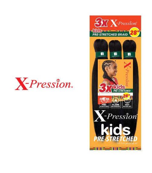 Sensationnel 3X X-Pression KIDS Pre-Stretched Braid 28 – Gilgal Beauty