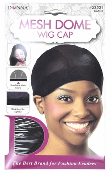 Donna Mesh Dome Wig Cap Black #22521