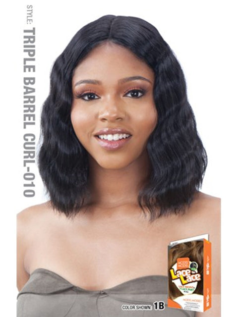 MODEL MODEL LACE TO LACE SYNTHETIC HAIR LACE FRONT WIG - TRIPLE BARREL CURL 010