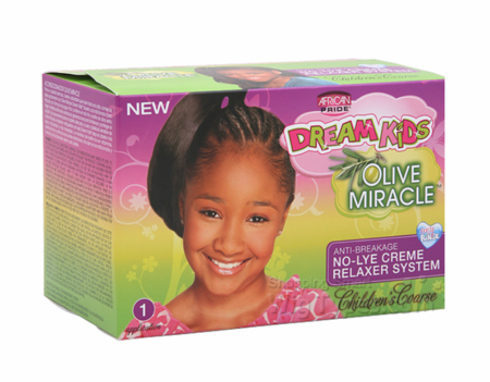 African pride dream kids olive miracle no lye creme relaxer system (coarse)
