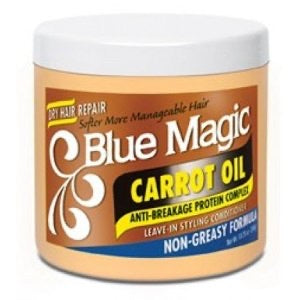 Blue magic carrot oil anti breakage protein complex leave in styling conditioner