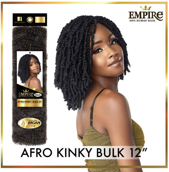 Empire 100% human Afro Kinky Bulk for braiding