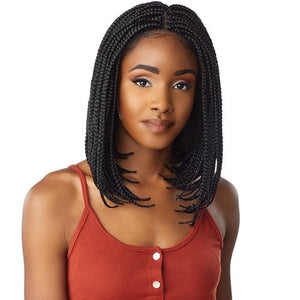 Swiss Lace Box Braid Bob Lace wig