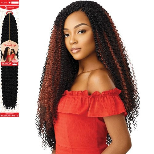 Outre X-Pression Synthetic Crochet Braids PASSION JERRY CURL 22